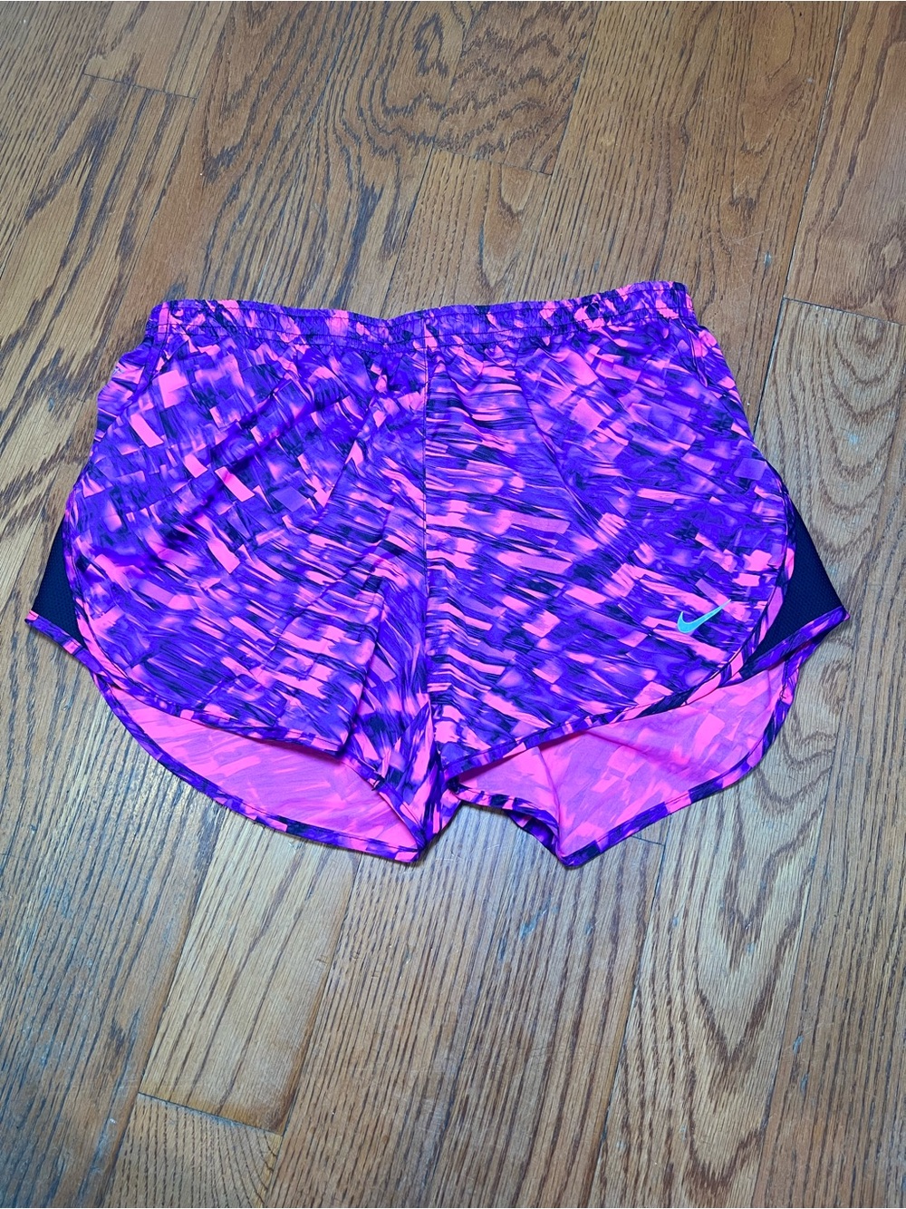 Nike Pink & Purple Patterned Women's Athletic Shorts